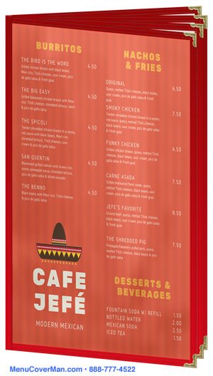 Fiesta menu covers.